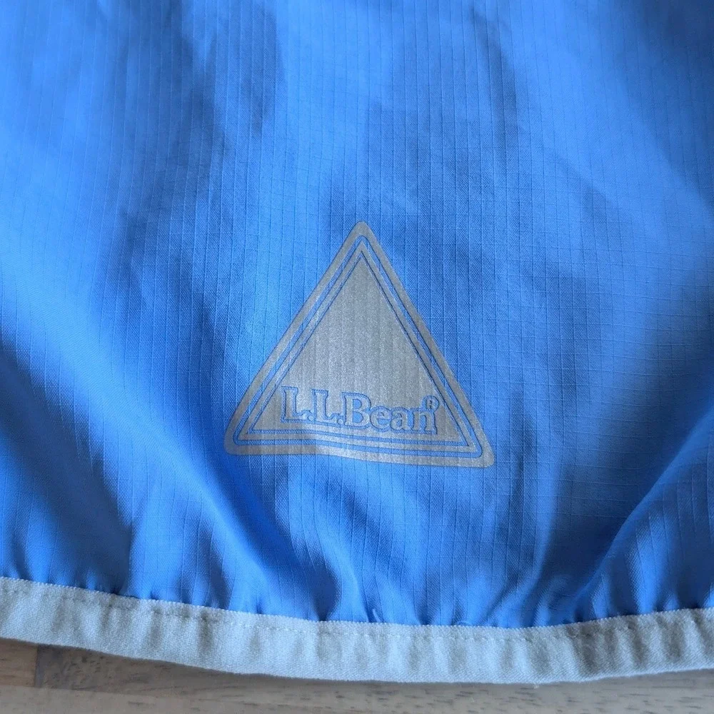 LL Bean Kids Blue Ripstop Hooded Windbreaker Jacket Size S‎ 8